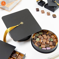Boîtes de graduation personnalisées vides avec séparateurs, chocolat, bonbons à la fraise, emballage cadeau de célébration, boîte en papier