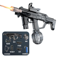 Pistolet à eau électrique unisexe avec fonction de pulvérisation lumineuse et rétroaction, en plastique, pour enfant