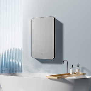 <span class=keywords><strong>Calentador</strong></span> <span class=keywords><strong>de</strong></span> Agua Eléctrico Instantáneo sin Tanque <span class=keywords><strong>de</strong></span> 10KW, Gris Plateado, Panel <span class=keywords><strong>de</strong></span> Vidrio Platino, Control Táctil, Alta Calidad, Bajo Consumo - Product Image 1