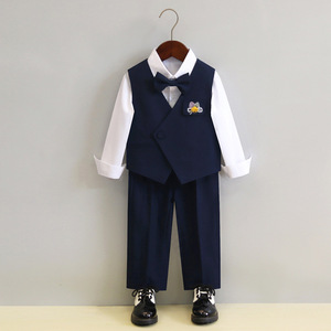 Nouvel ensemble de <span class=keywords><strong>costume</strong></span> formel 6 pièces pour garçons 2026 – Tenue de gentleman unie pour printemps et automne, idéale pour fêtes et cérémonies - Product Image 3