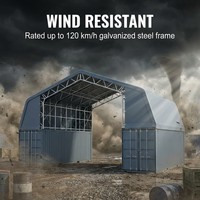 Structure de tente de stockage en tissu pour bâtiment, abri ventilé à pignon, conteneur, hangar à structure en arc, entrepôt certifié PVC sans acier galvanisé