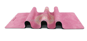 Juego de Tapetes de Yoga de Gamuza con Logotipo Personalizado Impreso en Goma Ecológica de 4 mm/5 mm para Yoga Caliente y Pilates - Product Image 3