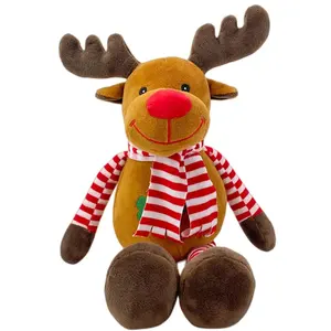 Reno de Navidad de peluche Brazos y piernas largas Juguetes de peluche Animal Alce promocional Regalo de Navidad Reno de peluche