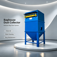 Pulsfilter-Staubabscheider: Industrielles Baghouse-System mit Trichterfüllstandsensor für Zementlagersilo-Staubreinigung