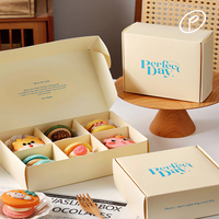 Boîtes d'emballage personnalisées en carton alimentaire pour boulangerie, vente en gros, à emporter, pour tartes aux œufs, desserts et pâtisseries