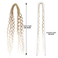 Estensioni Dreadlock Sintetiche a 5 Fili da 24 Pollici, Doppie Estremità, Stile Hippie per Donne