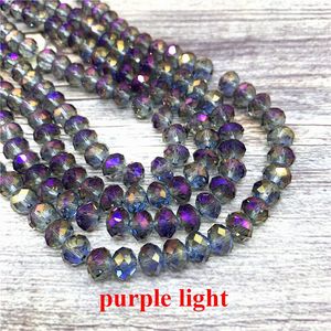 Grosir Kristal Transparan Warna-warni Kaca Rondelle Manik-manik Bersegi Aksesoris Perhiasan - Product Image 6