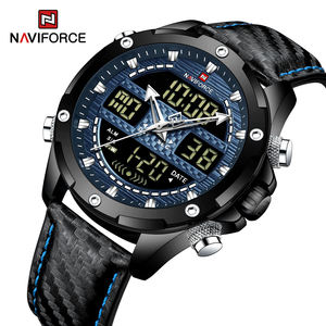 สำหรับ <span class=keywords><strong>Naviforce</strong></span> 9194นาฬิกาข้อมือสแตนเลสผู้ชายนาฬิกาควอทซ์แนวสปอร์ตชั้นนำพร้อมเคสอัลลอย LED ดิจิทัลกันน้ำ - Product Image 1