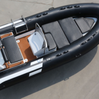 Bateau pneumatique à rames en fibre de verre de 16,6 pieds, RIB 500 Hypalon, à vendre