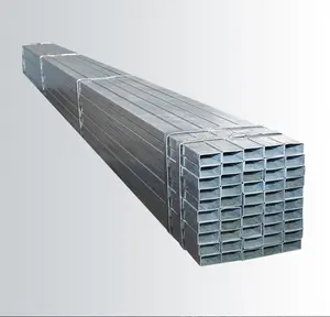 Tubo quadrado de aço carbono galvanizado Qianqin 12m/6m/1-24m 25x25mm 1"x1" 2"x2" 50x50mm 25x25mm