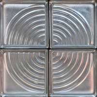 Bloc de verre transparent personnalisé, creux, texturé, à haute transmission lumineuse, moderne, garantie 1 an, verre décoratif Jinghua