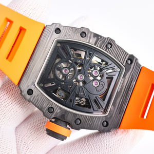 Montre Tendance 2026 Modèle Orange en Fibre de Carbone avec Mouvement Tourbillon Intégré, Ultra Légère 50g, Universelle pour Hommes et Femmes - Product Image 5