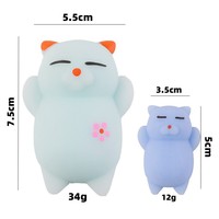 Jouet anti-stress en forme de chat géant, le plus vendu, mignon et super rebondissant, jouet de décompression en forme de Mochi pour animaux de compagnie, vente en gros
