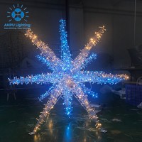 ANPU Beleuchtung IP65-Zertifizierte Ra90 Riesen-LED-Sternenlicht-Dekoration für Außen/Innen Weihnachten & Feste (Blau & Warmweiß)