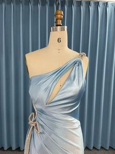 Abiti da sera a sirena tagliati <span class=keywords><strong>monospalla</strong></span> da donna con strass 4XL Anti-statico traspirante - Product Image 3