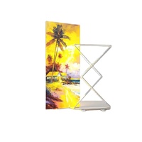 Cadre pliable pour salon professionnel, panneau publicitaire mobile SEG portable, boîte lumineuse rectangulaire haute luminosité 3030LED