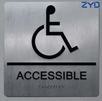 Service OEM ODM, design moderne, lettres en relief 3D, signalétique braille pour l'identification des entrées des bâtiments publics, Blindenschrift