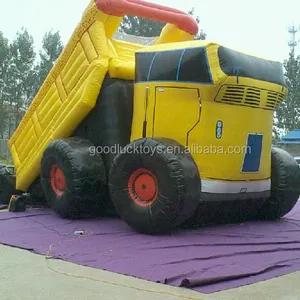 सबसे लोकप्रिय सुपर मजेदार ट्रक बिक्री के लिए inflatable कूद महल उछाल स्लाइड