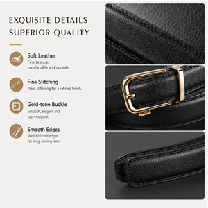 <span class=keywords><strong>Ceinture</strong></span> réversible en cuir de vache <span class=keywords><strong>bleu</strong></span> marine pour <span class=keywords><strong>femme</strong></span> avec boucle en alliage ; <span class=keywords><strong>Ceinture</strong></span> décontractée pour robes, costumes, jeans - Product Image 4