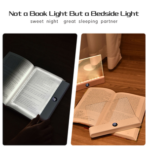 <b>Wireless</b> Portable Rechargeable Clear Led Book Full Page Light Panel Plate Lamp Board Flat Book Light <b>for</b> Reading in Bed - Product Image 6