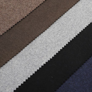 Groothandel 95% polyester 5% wol 560G/<span class=keywords><strong>M</strong></span> zwarte dikke winter wollen melton stof voor jassen - Product Image 6