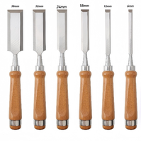 Peaktop 8 pièces Kit de ciseau à bois avec étui en bois de qualité supérieure Ciseau à bois avec manche en bois Ensembles d'outils