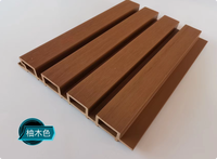 Revestimiento de Pared Exterior de PE Hueco, Panel de Pared WPC Impermeable y Resistente a la Putrefacción para Cercas de Jardín, Decoración Perimetral de Patio Trasero