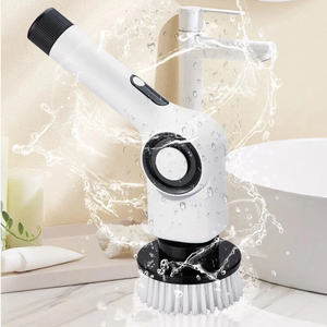 360 °   Brosse <span class=keywords><strong>de</strong></span> <span class=keywords><strong>nettoyage</strong></span> électrique rotative 7 en 1 en plastique ABS 25W avec contrôle <span class=keywords><strong>de</strong></span> vitesse à 3 niveaux 316 / 340 / 400 tr/min pour le <span class=keywords><strong>nettoyage</strong></span> ménager - Product Image 2