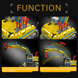 Cho khuôn Vua 17060 kỹ thuật loạt tất cả các địa hình máy xúc khối xây dựng 1392 + gạch Xe ủi đất lắp ráp mô hình đồ chơi cho trẻ em - Product Image 6