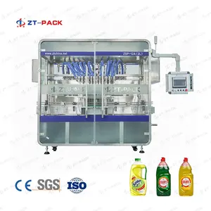 Packaging Equipment 0.1-5 Liter Plastic Bottles Detergent Dishwashing Liquid Filling Capping Labeling Machine