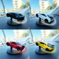 EN STOCK créatif voiture cadeau dérive voiture modèle 360 ° rotatif alliage tableau de bord décor dynamique physique mouvement voiture intérieur accessoires
