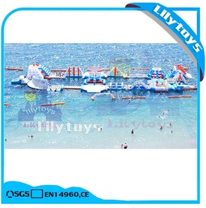 Great outdoors water resistant giant inflatable water games inflatable aqua Park used in swimming pool lake or sea - Product Image 5