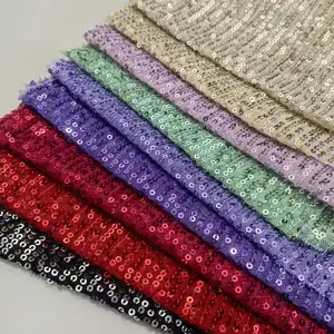 Spangle Embroidered Sequin Fabric For Dress