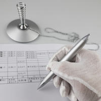 GemFully fournitures de bureau personnalisées comptoir stylo stand bureau banque compteur stylo avec chaîne