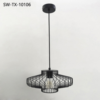 Lámpara Colgante Industrial Retro de Hierro Forjado, Creativa, para Cocina, Sala de Estar, Estilo Antiguo, LED