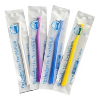 Consommables dentaires nettoyage brosse à dents orthodontique à faisceau unique 4 couleurs nouvelle brosse à dents petite brosse pointue