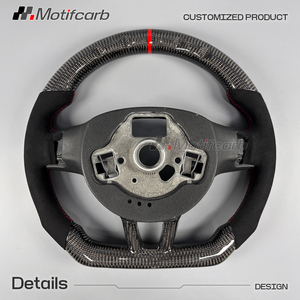 Volante deportivo personalizado de fibra de carbono para Skoda Octavia RS VRS Kodiaq Superb Rapid Kamiq Fabia Karoq Scout 2013-2020 - Product Image 5