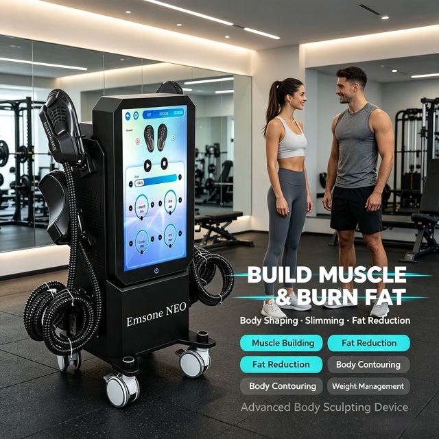Emsone NEO With 4 Handles RF Slimming Machine Full Body Muscle Training Body Shaping Muscle Building Beauty Equipment