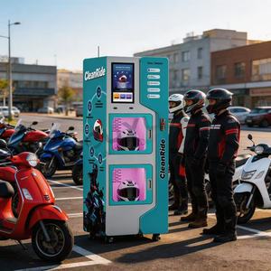 Machine de nettoyage de casques intelligents OUYUAN avec gestion cloud SDK, désinfection par lumière UV et options de paiement multiples - Product Image 1