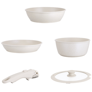 Nuovo <span class=keywords><strong>Set</strong></span> di <span class=keywords><strong>Pentole</strong></span> e Padelle RAF Antiaderenti <span class=keywords><strong>3</strong></span> in 1 con Manico Versatile Staccabile - Product Image 3