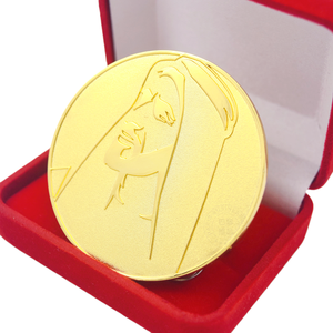 Moneta Commemorativa di Dubai Burj Khalifa UAE Medaglione Smaltato in Oro per il MINISTERIO del Sviluppo delle Infrastrutture - Product Image 2