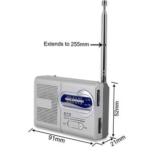 High Sensitivity Factory Ultra Slim AM FM Portable Radio with Telescopic Antenna Built in Speaker Headphone Jack Pocket Radio - Product Image 2