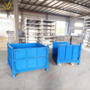 Easylink- Kontainer Palet Lipat Tugas Berat yang Dapat Disesuaikan Dengan Roda (Caster) dan Dapat Ditumpuk untuk Gudang dan Transportasi Logistik - Product Image 5