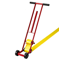 Applicateur de ruban adhésif commercial personnalisé JH-Mech, poignée ergonomique verticale, base roulante stable à trois roues, applicateur de ruban adhésif en métal
