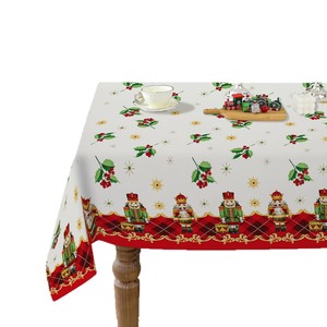 Kerst Notenkraker Bedrukt Decoratief Tafelkleed Perzik Huid Fluwelen Licht Geweven Voor Lange Restauranttafels - Product Image 5