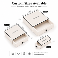 Boîte cadeau pliable personnalisée de style tiroir, adaptée pour l'emballage de sous-vêtements, ceintures, cravates, chaussettes et écharpes pour hommes et femmes