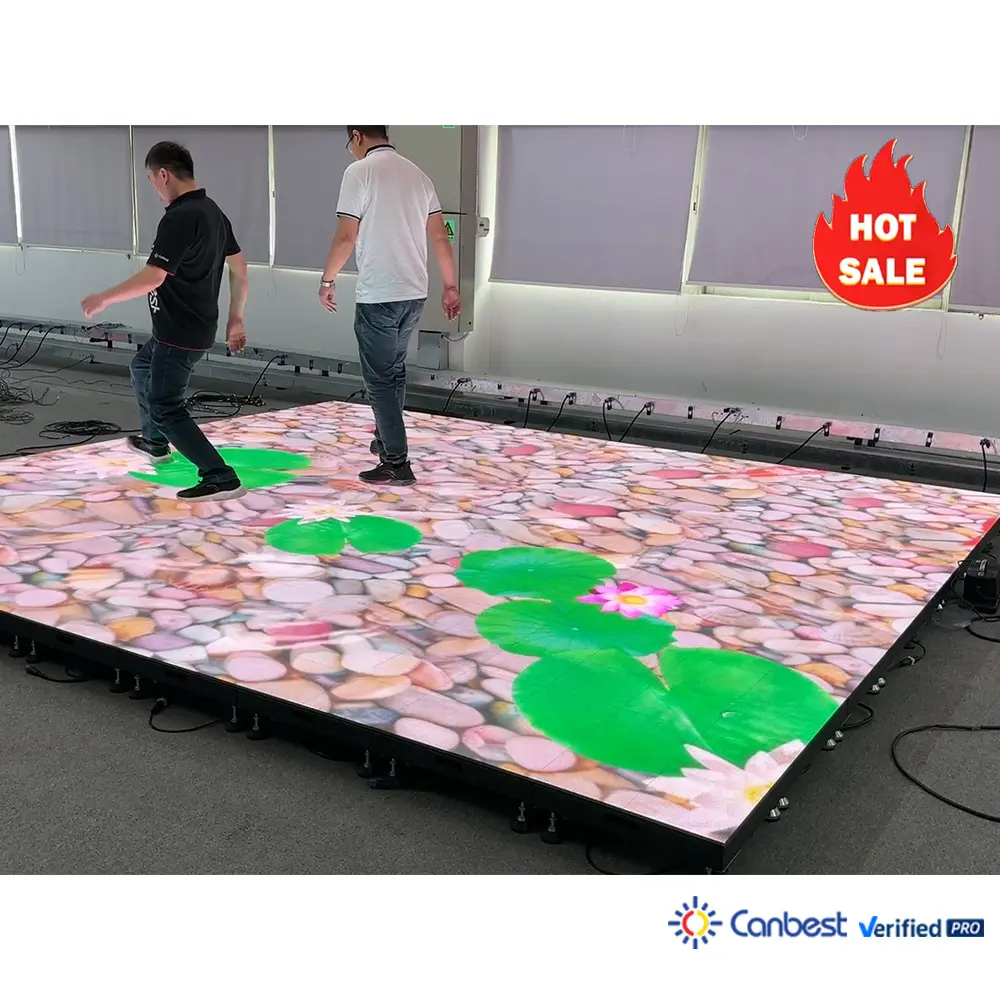 P3.91 P3.9 Outdoor Waterproof Interactive Dance Floor Led Video Wall 20 Ft Floor Tiles Led Display Screen Panels