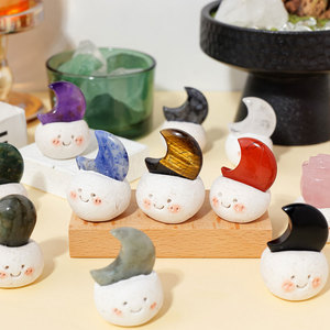 Venta al por Mayor de Figuras de Elfos Lunares de Cristal Natural, Tallados Minerales <span class=keywords><strong>Espirituales</strong></span> Hechos a Mano, Productos Curativos, Adorables Artesanías de Cristal - Product Image 5