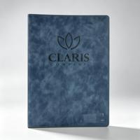 Carpeta de Anillas de 3 Anillos de 1 Pulgada con Logotipo Personalizado en Relieve, Bajo MOQ, de Cuero PU, Organizador de Archivos, Cuaderno, Planificador, Portafolio