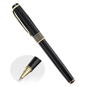 Stylo à encre gel métallique en gros avec logo personnalisé gravé et imprimé pour signature professionnelle et de bureau - Product Image 1